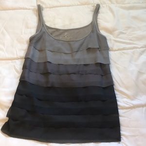 Gray to black tank top